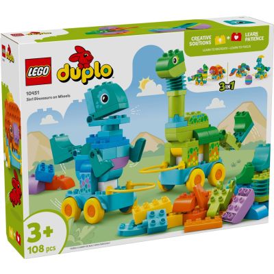 LEGO® DUPLO - Динозаври на колела „3 в 1“ (10451)