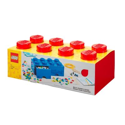 40061730_001w 5711938029500 Кутия за съхранение LEGO storage, 8 bricks, 2 чекмеджета, Червен