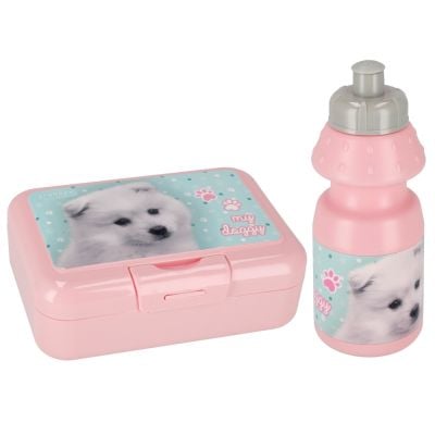 Комплект бутилка за вода 350 мл и кутия за обяд 16 x 12,5 см, Starpak, Cuties Doggy