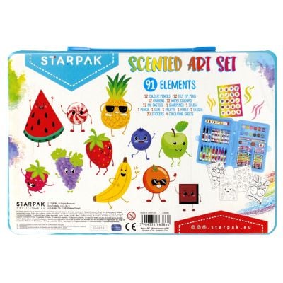 Комплект за оцветяване с ароматизирани маркери и моливи, Starpak, 91 броя