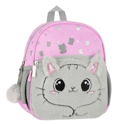Раница за детска градина с едно отделение и преден джоб, Starpak, Kitty Plush