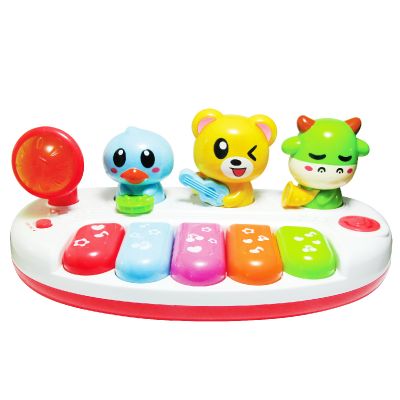 NOR6357_001 5947504016357 Бебешка играчка, Minibo, Пиано с животни
