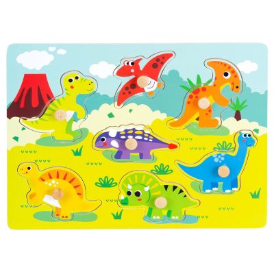 INT4616_001w 5949033914616 Бебешка играчка Noriel Bebe Wood - Пъзел с динозаври