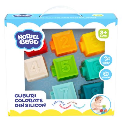 INT6191_001w 5949033916191 Цветни силиконови кубчета, Noriel Bebe