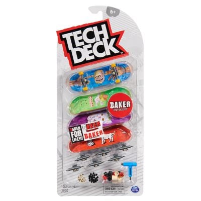 Комплект мини скейтборд Tech Deck, 4 бр, Baker, 20140762