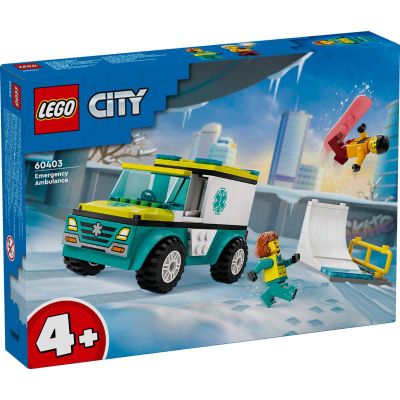 N00060403_001w 5702017566764 Lego® City - Линейка за спешна помощ и сноубордист (60403)