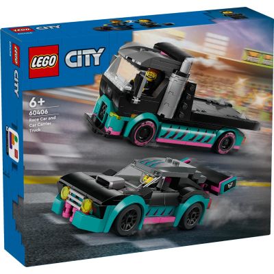 N00060406_001w 5702017567495 LEGO® City - Състезателна кола и камион автовоз (60406)