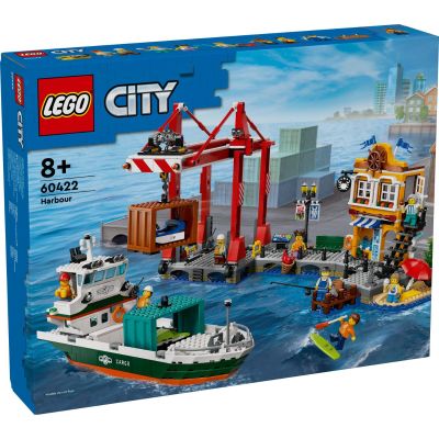 LEGO® City - Крайбрежно пристанище с товарен кораб (60422)