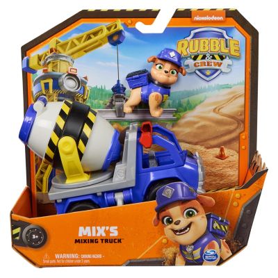 Комплект строително превозно средство и фигурка, Rubble & Crew, Mix и Mixing Truck, 20141510