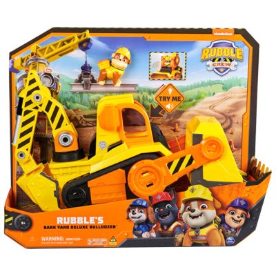 Комплект превозно средство с фигурка, Rubble & Crew, Rubbles Bark Yard Deluxe Bulldozer, 6068074