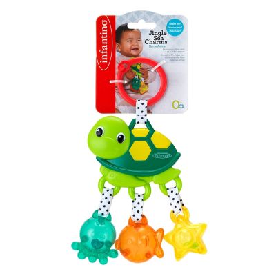 Играчка дрънкалка за количка, Infantino, Костенурка
