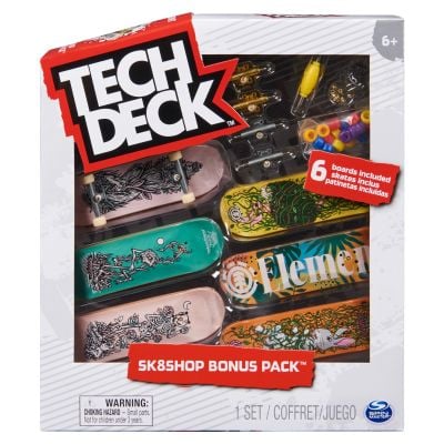 Комплект 6 мини скейтборда, Tech Deck, Bonus Pack, Element, 20136709