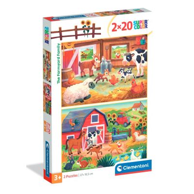N00024818_001w 8005125248186 Пъзел Clementoni, The farmyard family, 2 x 20 части