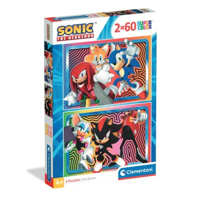 N00024821_001w 8005125248216 Пъзел Clementoni, Sonic the Hedgehog, 2 x 60 части