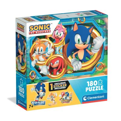 N00029796_001w 8005125297962 Пъзел Clementoni, Sonic the Hedgehog с включен стикер, 180 части