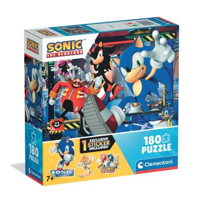 N00029797_001w 8005125297979 Пъзел Clementoni, Sonic the Hedgehog VS Doctor Eggman с включен стикер, 180 части