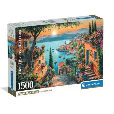 N00031729_001w 8005125317295 Пъзел Clementoni, Средиземноморски пейзаж по залез, 1500 части