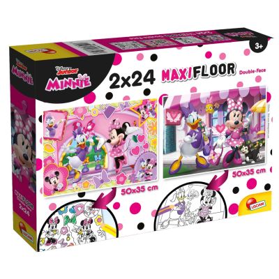 Подов пъзел, Lisciani, Disney Minnie Mouse, Maxi, 2 x 24 части