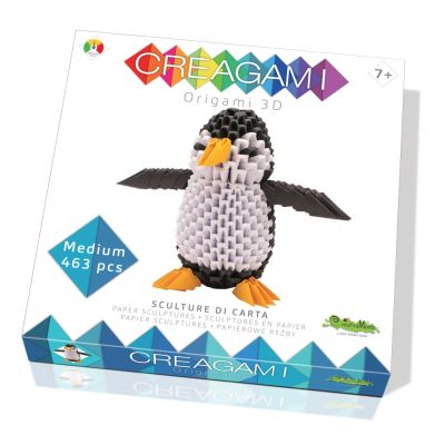 CREA7215_001w 8032591787215 3D игра, Оригами Пингвин, Creagami, 463 части