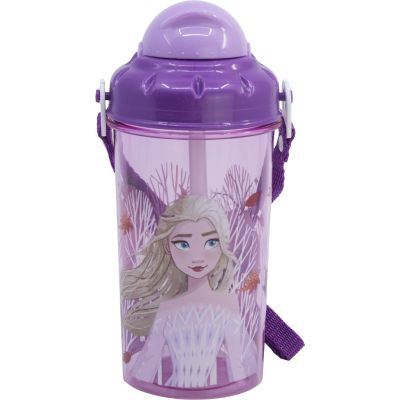 Пластмасова бутилка със сламка, Disney Frozen, 465 мл