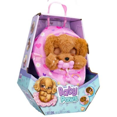 Интерактивна плюшена играчка, Baby Paws, Кученце Кокер Шпаньол, 30 см