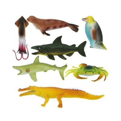 S01000713_001w 8680863007136 Комплект фигурки на животни от океана в голяма опаковка, Crazoo, 7 бр