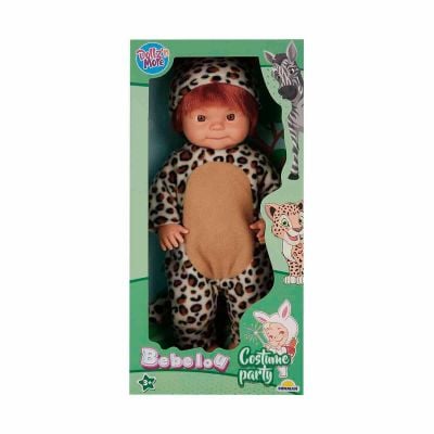 S00040041 Costum Leopard 8680863026236 Кукла Bebelou в костюм на леопард, Dollz And More, 40 см