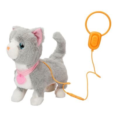 S00003375_001w 8680863033753 Интерактивна плюшена играчка със звуци, Puffy Friends, Котка Gigi, Сива