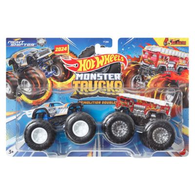 Комплект 2 колички Monster Truck, Hot Wheels, Night Shifter и 5 Alarm, HWN56