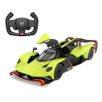 Кола с дистанционно управление, Rastar, Aston Martin Valkyrie Amr Pro, Светлозелена, 1:14