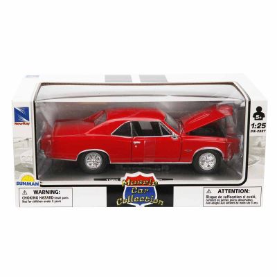 Метален автомобил, New Ray, 1966 Pontiac GTO, Червен, 1:25