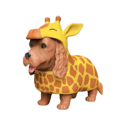 DIR-L-10006_006w 9772499672945 Мини фигурка, Dress Your Puppy, Cocker Spaniel в костюм на жираф, S2