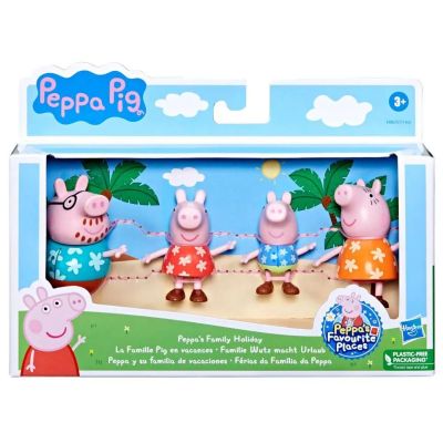 F2171_F8082 5010993834600 Комплект фигурки Peppa Pig, Семейството на прасенцето Пепа на почивка, F8082