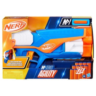 Бластер с 12 дунапренови стрелички, Nerf, Agility