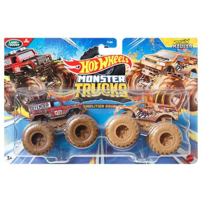 FYJ64_045w 887961705430 Комплект 2 автомобила Monster Truck, Hot Wheels, Defender Vs Town Hauler, HWN65