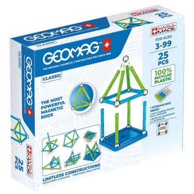 GEOM275_001w 0871772002758 Игра с магнитна конструкция Geomag Classic Recycled, 25 части