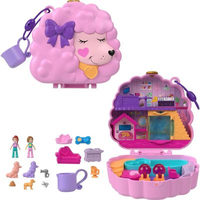 Комплект за игра с 2 кукли и 12 аксесоара Polly Pocket, Groom & Glam Poodle, HKV35