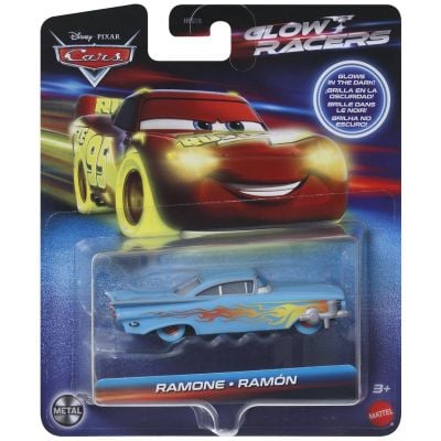 N000HPG76_005w 194735158546 Метална количка, Disney Cars, Glow Racers, Ramone, 1:55, HPG79