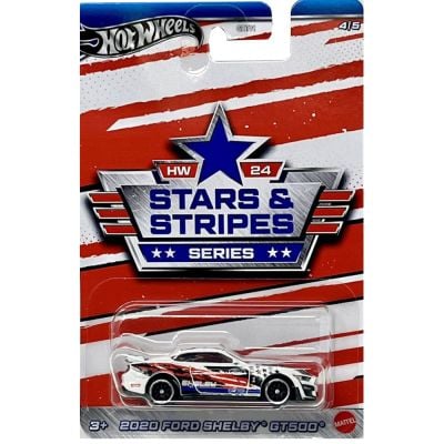 Метална количка, Hot Wheels, Stars Stripes, 2020 Ford Shelby Gt500, HRW65
