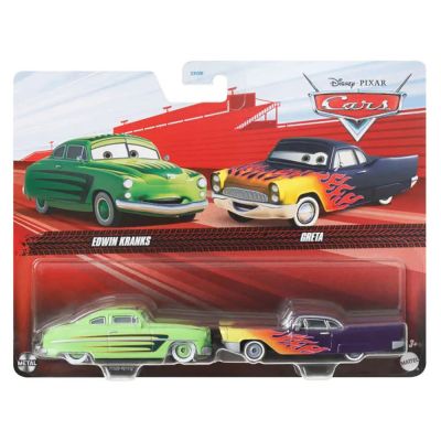 DXV99_2018_047w 194735199372 Комплект колички Disney Cars 3, Edwin Kranks и Greta, 1:55, HTX06