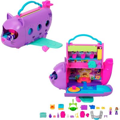 Комплект за игра с 2 кукли, Polly Pocket, Kitty Airplane, HWP19