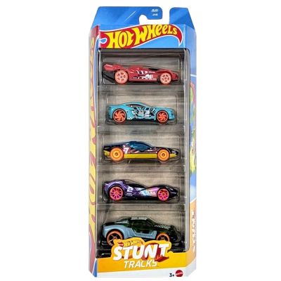 Комплект 5 колички Hot Wheels, Stunt Tracks, JBJ81