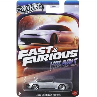 Количка Fast and Furious, Hot Wheels, Villains 2022 Delorean Alpha5, JBY38
