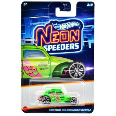 Метална количка, Hot Wheels, Neon Speeders, Custom Volkswagen Beetle, JBY93