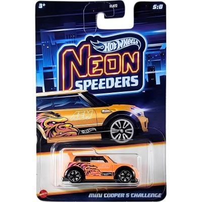T000HLH72_030w 194735112876 Метална количка, Hot Wheels, Neon Speeders, Mini Cooper S Challenge, JBY96