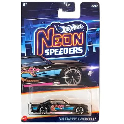 Метална количка, Hot Wheels, Neon Speeders, 70 Chevy Chevelle, JBY97