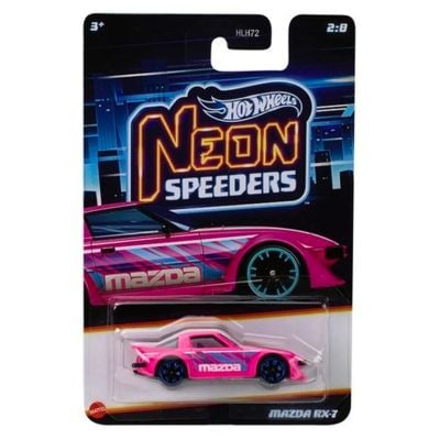 Метална количка, Hot Wheels, Neon Speeders, Mazda RX-7, JCB01