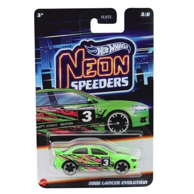 Метална количка, Hot Wheels, Neon Speeders, 2008 Mitsubishi Lancer Evolution, JCB02
