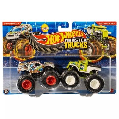 Комплект 2 колички Monster Truck, Hot Wheels, Potty Central Vs Really Gotta Go, JCC77