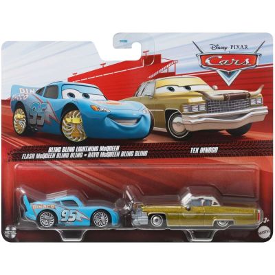 Комплект колички Disney Cars 3, Bling Bling Lightning Mcqueen и Tex Dinoco, JDH42